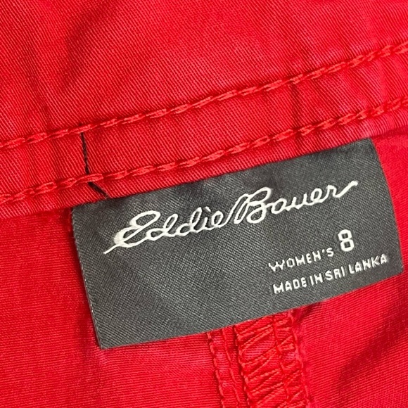 Eddie Bauer red high rise cotton stretch casual shorts. Women’s size 8 - Picture 10 of 16